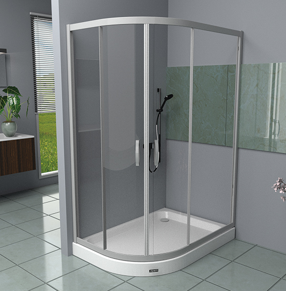 Monoblock Asymmetrical Shower Trays